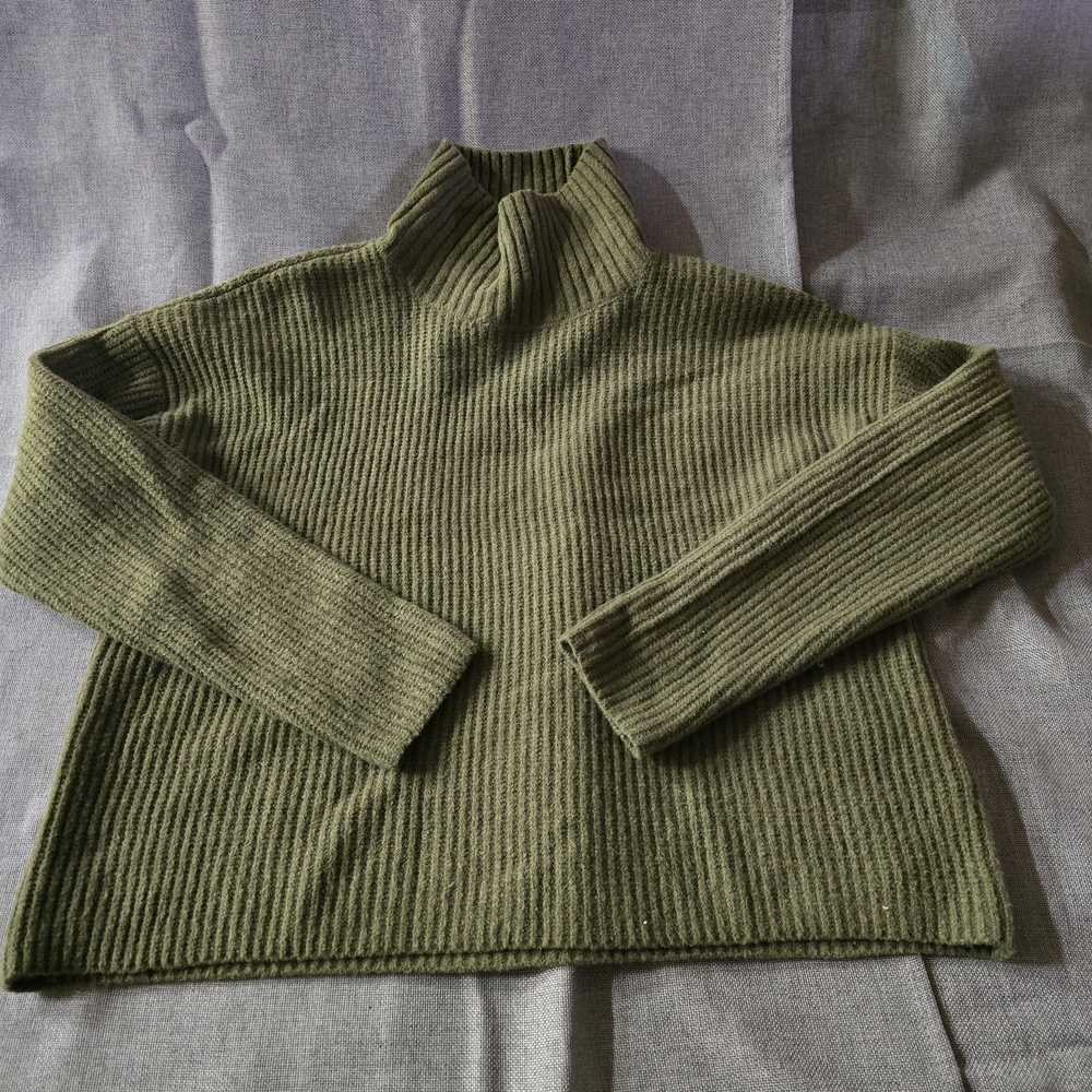 Goodthreads Forest Green Ribbed Sweater Large